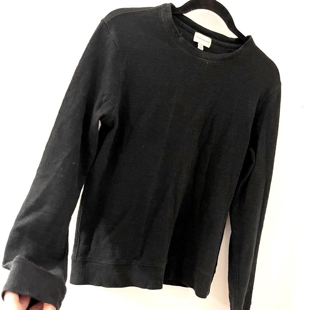 Club Monaco black long sleeve pullover Crewneck top